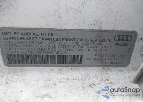 2010 Audi A4 2.0T Premium z USA, uszkodzony, nr VIN WAUBFAFL9AN015077